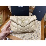 SAINT LAURENT #𝙇𝙤𝙪𝙇𝙤𝙪 𝙥𝙪𝙛𝙛𝙚𝙧LOULOU PUFFER Mini Quilted Lambskin Bag #620333Original Leather