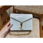 SAINT LAURENT ▪️𝑪𝒂𝒔𝒔𝒂𝒏𝒅𝒓𝒂▪️532750 original crocodile pattern.