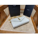 SAINT LAURENT 𝙈𝙊𝙉𝙊𝙂𝙍𝘼𝙈 𝙈𝙄𝙓 𝙈𝘼𝙏𝙀𝙇𝘼𝙎𝙎É #620280 original leather