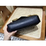 SAINT LAURENT 𝑴𝒐𝒏𝒐𝒈𝒓𝒂𝒎 𝒄𝒐𝒍𝒍𝒆𝒈𝒆 #428056 Original leather black gold.JD