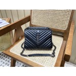 SAINT LAURENT 𝑴𝒐𝒏𝒐𝒈𝒓𝒂𝒎 𝒄𝒐𝒍𝒍𝒆𝒈𝒆 #392738 original leather