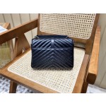 SAINT LAURENT 𝑴𝒐𝒏𝒐𝒈𝒓𝒂𝒎 𝒄𝒐𝒍𝒍𝒆𝒈𝒆 #392738 original leather