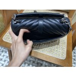 SAINT LAURENT 𝑴𝒐𝒏𝒐𝒈𝒓𝒂𝒎 𝒄𝒐𝒍𝒍𝒆𝒈𝒆 #392738 original leather