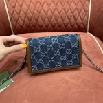 GUCCI 𝙂𝙐𝘾𝘾𝙄 𝘿𝙀𝙉𝙄𝙈 Denim Series Denim Dionysus Mini 16 # 476432