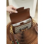 GUCCI 𝟭𝟵𝟱𝟱 𝙈𝙞𝙣𝙞 Horsebit Buckle Series Genuine Leather #658574#