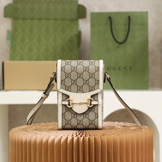 GUCCI horsebit buckle 𝟭𝟵𝟱𝟱 series mobile phone bag #625615