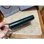 BALENCIAGA 𝘄𝗮𝗹𝗹𝗲𝘁 𝗼𝗻 𝗰𝗵𝗮𝗶𝗻 ▪️ crocodile print green gold buckle