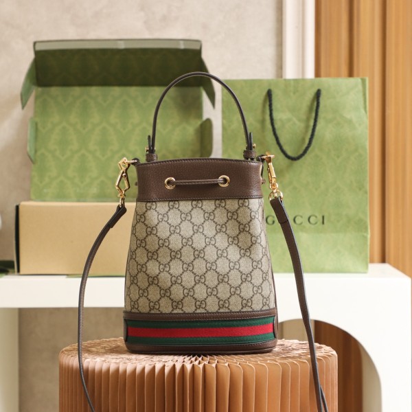 GUCCI 𝐎𝐩𝐡𝐢𝐝𝐚 𝐆𝐆 Classic Family Bucket Bag #550621