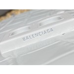 BALENCIAGA 𝘄𝗮𝗹𝗹𝗲𝘁 𝗼𝗻 𝗰𝗵𝗮𝗶𝗻 ▪️ crocodile pattern white white buckle