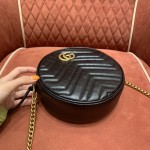 GUCCI marmont round cake full skin black #550154