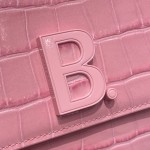 BALENCIAGA 𝘀𝗺𝗮𝗹𝗹 𝗯𝗮𝗴 crocodile print white buckle