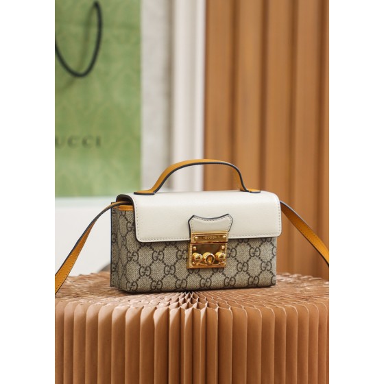 GUCCI 𝙥𝙖𝙙𝙡𝙤𝙘𝙠 series new member genuine leather #652683
