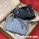 GUCCI marmont geometric series (shopping bag grey/black)#681483