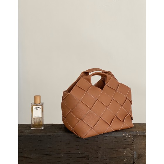 LOEWE Woven Basket Gingham Bag #10118