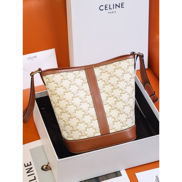 𝐂𝐞𝐥𝐢𝐧𝐞𝐓𝐑𝐈𝐎𝐌𝐏𝐇𝐄 𝐂𝐀𝐍𝐕𝐀𝐒 bucket bag #191442