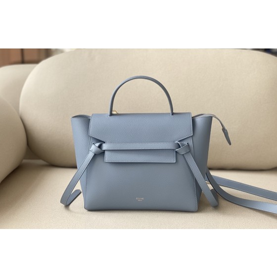 𝐂𝐞𝐥𝐢𝐧𝐞 BELT MICRO BAG in grained calfskin