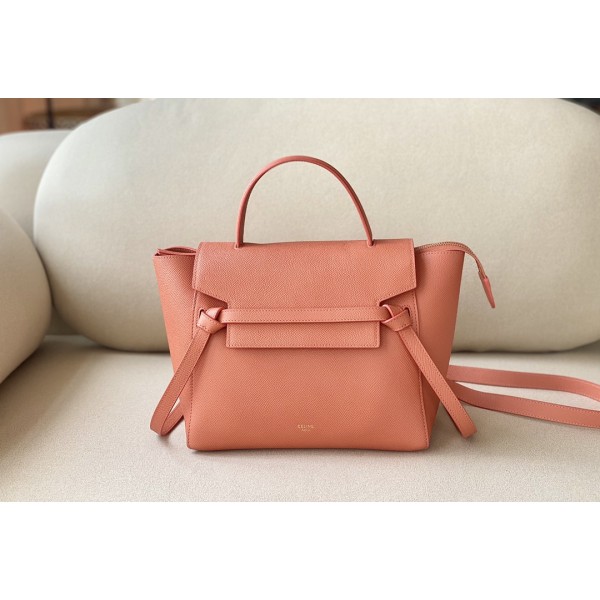 𝐂𝐞𝐥𝐢𝐧𝐞 BELT MICRO BAG in grained calfskin