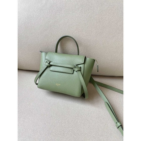 𝐂𝐞𝐥𝐢𝐧𝐞 𝐛𝐞𝐥𝐭 𝐩𝐢𝐜𝐨 𝟏𝟔𝐜𝐦 Grained Calfskin Bag