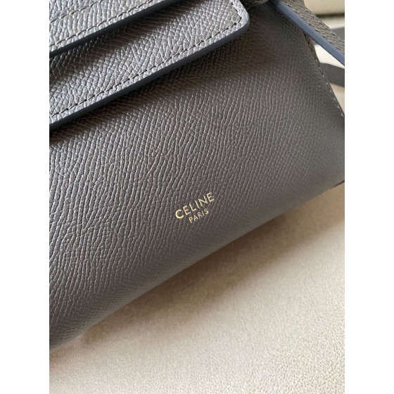 𝐂𝐞𝐥𝐢𝐧𝐞 𝐛𝐞𝐥𝐭 𝐩𝐢𝐜𝐨 𝟏𝟔𝐜𝐦 Grained Calfskin Bag