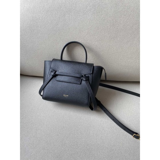 𝐂𝐞𝐥𝐢𝐧𝐞 𝐛𝐞𝐥𝐭 𝐩𝐢𝐜𝐨 𝟏𝟔𝐜𝐦 Grained Calfskin Bag