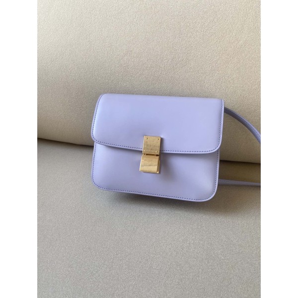 𝐂𝐞𝐥𝐢𝐧𝐞 Box Teen bag in polished calfskin