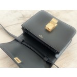 𝐂𝐞𝐥𝐢𝐧𝐞 Box Teen bag in polished calfskin