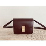 𝐂𝐞𝐥𝐢𝐧𝐞 Box Teen bag in polished calfskin
