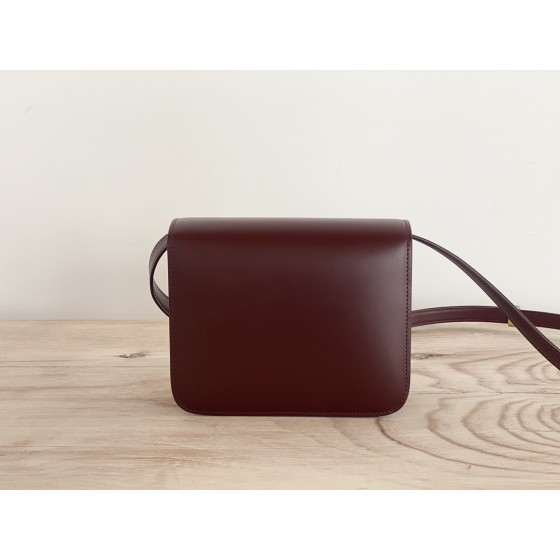 𝐂𝐞𝐥𝐢𝐧𝐞 Box Teen bag in polished calfskin