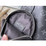 𝐋𝐎𝐔𝐈𝐒 𝐕𝐔𝐈𝐓𝐓𝐎𝐍 M30936 Black Flower Duo Shoulder Bag Stitching