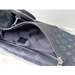 𝐋𝐎𝐔𝐈𝐒 𝐕𝐔𝐈𝐓𝐓𝐎𝐍 M30936 Black Flower Duo Shoulder Bag Stitching