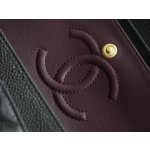 𝐂𝐇𝐀𝐍𝐄𝐋 Classic Flap France 🇫🇷 𝐇𝐚𝐚𝐬Original Lychee Ball Pattern 🐂 Classic Flap Bag Gold Buckle Small Black 🖤