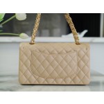 𝐂𝐇𝐀𝐍𝐄𝐋 Classic Flap France 🇫🇷 𝐇𝐚𝐚𝐬Original Caviar 🐂 Genuine Leather Caviar Medium Apricot