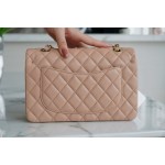 𝐂𝐇𝐀𝐍𝐄𝐋 Classic Flap Italy 🇮🇹 The 𝗚𝗥" Original Lambskin 🐑 Classic Mouth Flap Bag Small Milk Tea Apricot 🔆