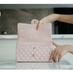 𝐂𝐇𝐀𝐍𝐄𝐋 Classic Flap France 🇫🇷 𝐇𝐇 𝐚𝐚𝐬 Original Caviar 🐂 Imported Channel Custom Calfskin Classic Flap Bag Cherry Blossom Pink 🌸