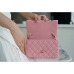 𝐂𝐇𝐀𝐍𝐄𝐋 Classic Flap Italy 🇮🇹 𝑰𝒏𝒄𝒂𝒔Original Washed Fetal Cow🐂 Washed Fetal Cow Big 𝒎𝒊𝒏𝒊 🌸Pink