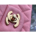 𝐂𝐇𝐀𝐍𝐄𝐋 Classic Flap Italy 🇮🇹 𝑰𝒏𝒄𝒂𝒔Original Washed Fetal Cow🐂 Washed Fetal Cow Big 𝒎𝒊𝒏𝒊 🌸Pink