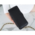 𝐂𝐇𝐀𝐍𝐄𝐋 Classic Flap France 𝐇𝐚𝐚𝐬Original Lychee Pattern🐂 Classic Flap Bag Fang Fatty🔆Black Gold🖤