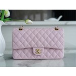 𝐂𝐇𝐀𝐍𝐄𝐋 Classic Flap France 🇫🇷 𝐇𝐇 𝐚𝐚𝐬 Original Caviar 🐂 Washed Tire Ox Medium 🐘Cherry Blossom Powder