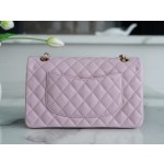 𝐂𝐇𝐀𝐍𝐄𝐋 Classic Flap France 🇫🇷 𝐇𝐇 𝐚𝐚𝐬 Original Caviar 🐂 Washed Tire Ox Medium 🐘Cherry Blossom Powder