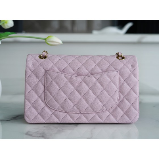 𝐂𝐇𝐀𝐍𝐄𝐋 Classic Flap France 🇫🇷 𝐇𝐇 𝐚𝐚𝐬 Original Caviar 🐂 Washed Tire Ox Medium 🐘Cherry Blossom Powder