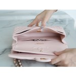 𝐂𝐇𝐀𝐍𝐄𝐋 Classic Flap France 🇫🇷 𝐇𝐚𝐚𝐬 Original Caviar🐂|Original Lychee Pattern🐂 Medium 🌸 Cherry Blossom Pink