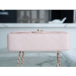 𝐂𝐇𝐀𝐍𝐄𝐋 Classic Flap France 🇫🇷 𝐇𝐚𝐚𝐬 Original Caviar🐂|Original Lychee Pattern🐂 Medium 🌸 Cherry Blossom Pink