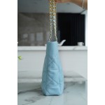 𝗖𝗛𝗔𝗡𝗘𝗟 𝟮𝟮𝗕 19𝑩𝑨𝑮 𝑻𝒐𝒕𝒆 Italy 🇮🇹 Level 1 [Box] Lambskin 🐑 Genuine Leather Blue