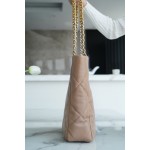 𝗖𝗛𝗔𝗡𝗘𝗟 𝟮𝟮𝗕 19𝑩𝑨𝑮 𝑻𝒐𝒕𝒆 Italy 🇮🇹 Level 1 [Box] Lambskin 🐑 Genuine Leather Apricot