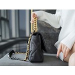 𝗖𝗛𝗔𝗡𝗘𝗟 ❶❾ 𝗕𝗔𝗚 Original lambskin series ❥ Genuine leather ❥ Medium ❥ Classic black