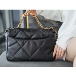 𝗖𝗛𝗔𝗡𝗘𝗟 ❶❾ 𝗕𝗔𝗚 Original lambskin series ❥ Genuine leather ❥ Medium ❥ Classic black