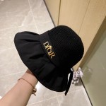 [Dior Dior] 2023 spring and summer style simple splicing sunset fisherman hat