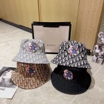 [DIOR Dior] 2023 spring and summer classic old flower fisherman hat