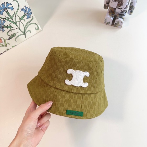 CELINE 2023 new Arc de Triomphe fisherman hat bucket hat
