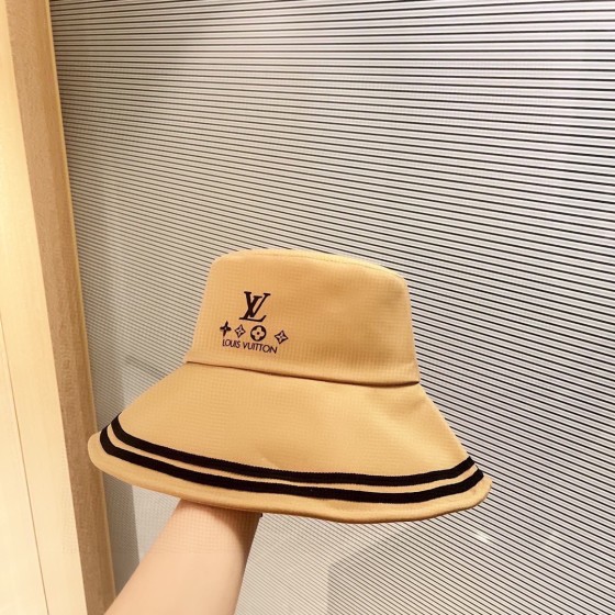 【LV】2023 New Color Matching Edge Big Brim Fisherman Hat